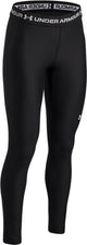 Under armour heatgear leggings-blk pantalons de sport pour filles - noir - blanc