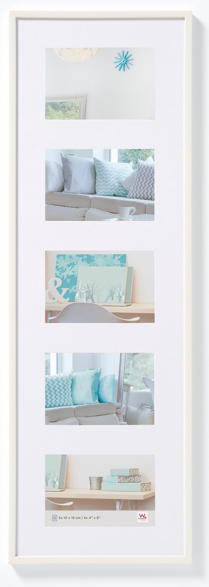Walther new lifestyle - cadre en plastique - format photo 5 x 10x15 cm - blanc