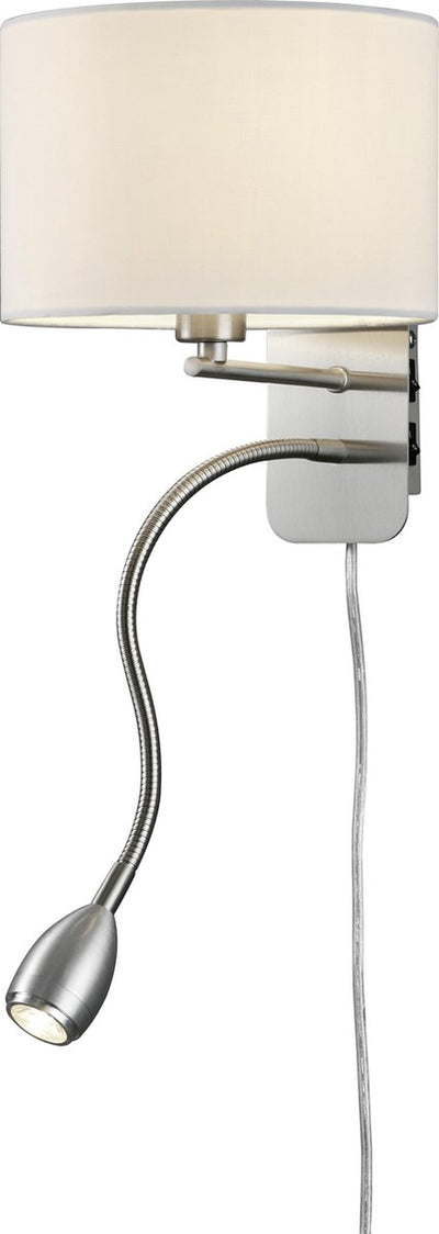 Trio hotel - applique - nickel mat - excl. 1x E14 3,5 W - source lumineuse Osram - montage mural - non dimmable - éclairage de salle de bain