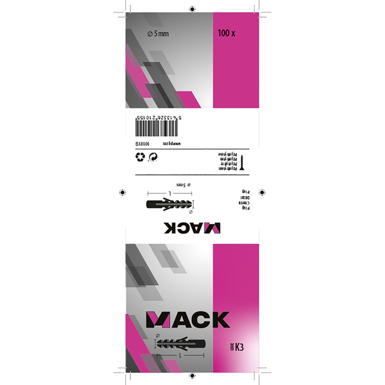 Mack 1018153 - bouchon polyéthylène 100 pcs 5mm | 5 pièces