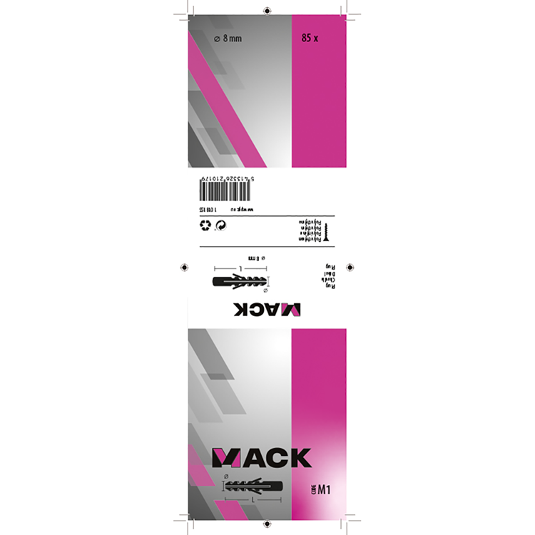 Mack 1018155 - bouchon polyéthylène 85 pcs 8mm | 3 pièces