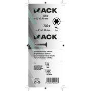 Mack 1020145 - vis pour panneaux d'aggloméré vz kp-autobloquantgvz 200pcs 4,5 x 40 mm | 5 pièces - afbeelding 2