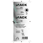 Mack 1020149 - vis pour panneaux d'aggloméré vz kp-autobloquantgvz 200pcs 4,5 x 70 mm | 2 pièces - afbeelding 2
