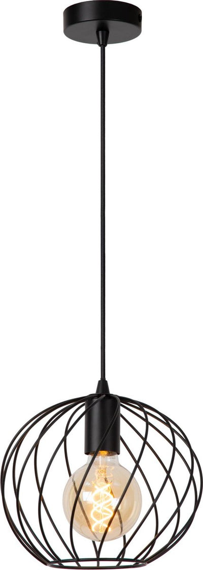 Lucide danza - lampe suspendue - ø 25 cm - 1xe27 - noir