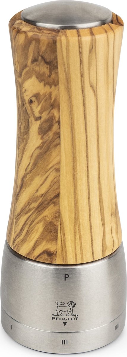 Moulin à poivre madras Peugeot 16 cm - bois d'olivier - u'select