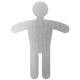 Pictogramme WC homme durable autocollant en acier inoxydable