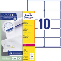 Etiquettes d'adresse avery zweckform ultragrip blanc