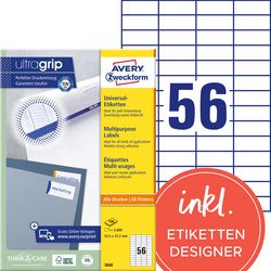 Etiquettes universelles avery zweckform 3668 blanc