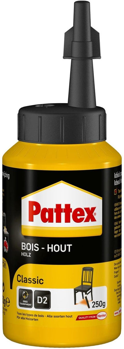 Pattex 1000910 - colle à bois classique 250gr | 6 pièces