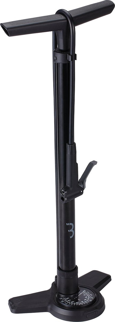 Pompe à vélo Bbb cycling airboost 2.0 avec manomètre - 11 bar 160 psi - valves : Dunlop, Presta Schräder - pompe à pied haute pression pour vélo de course et VTT - noire - BFP-28