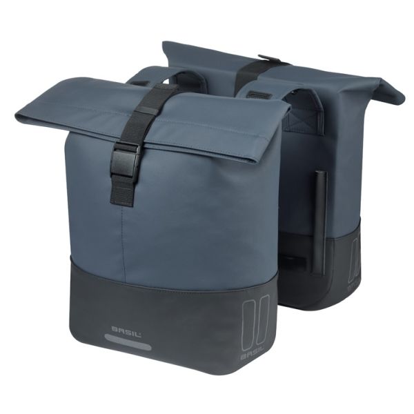 Sacoche de vélo double Basil Cove 28-32l 14 x 29 x 36 cm - bleu noir