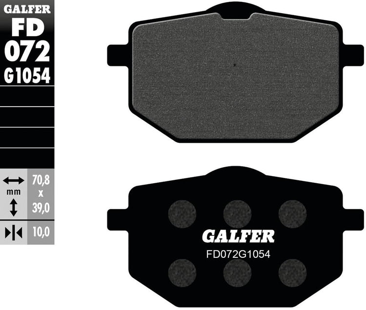 Galfer plaquettes de frein fd072 plaquette de frein fd072 g1054 organique