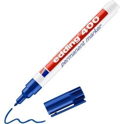 Feutre permanent 400 edding 1mm pointe ronde rechargeable bleu