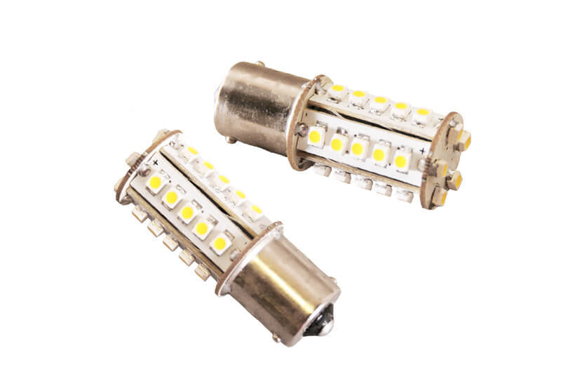 Lampe de voiture ba15s led 12v blanc chaud - 150 lumens
