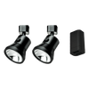 Kit de démarrage - 2x spot Lanciano noir grand + double connexion USB-A