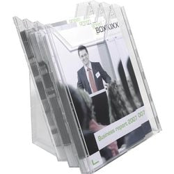 Porte-brochures durable 858019 polystérol 242x217x291mm 3xa4 noir