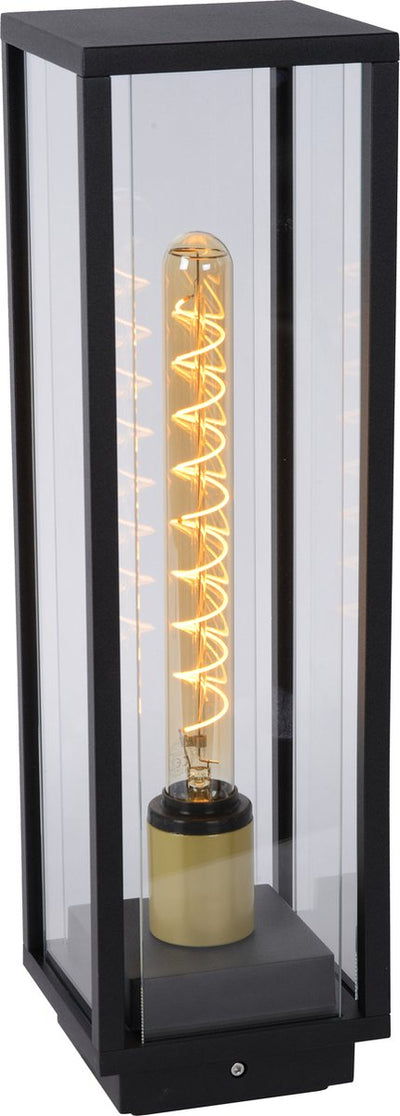 Lucide laurens - lampe sur pied - 1xe27 - ip54 - noir