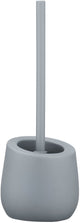 Wenko porte-brosse de toilette badi en céramique gris mat avec tête de brosse en silicone - brosse de toilette avec support - brosse de toilette avec support autoportante