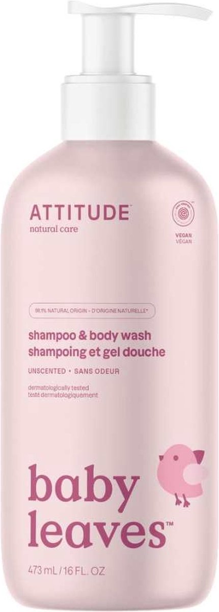 Attitude bébé laisse 2 dans 1 shampooing body wash - odeur-odor