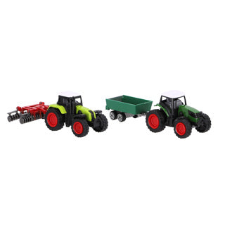 Ensemble de ferme avec 2 tracteurs et 2 accessoires