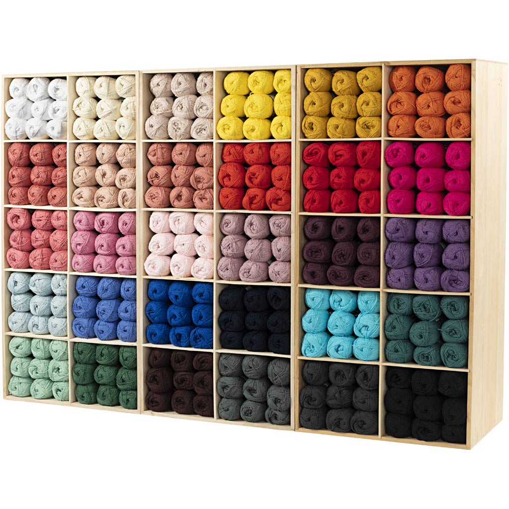 Fil de coton Creativ company, différentes couleurs, 360 pelotes 1 boîte