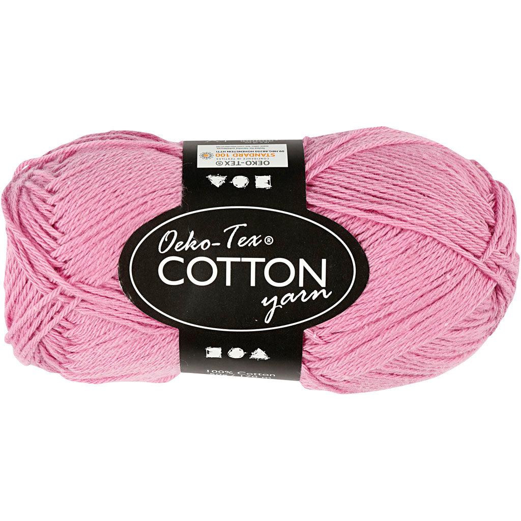 Fil de coton, rouge clair, 50gr, 170m