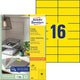Étiquettes avery zweckform universelle jaune 37 x 105 mm