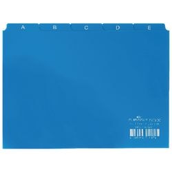 Index alphabétique durable a5 14,8x21cm onglet 40mm bleu