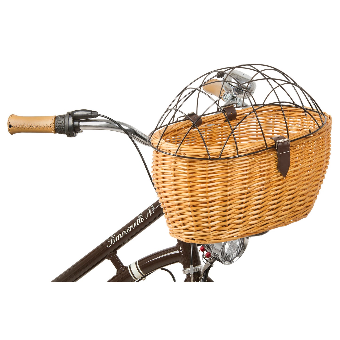 M-Wave Ba Cap Dog Basket Groundbar + transportion de transport Brown