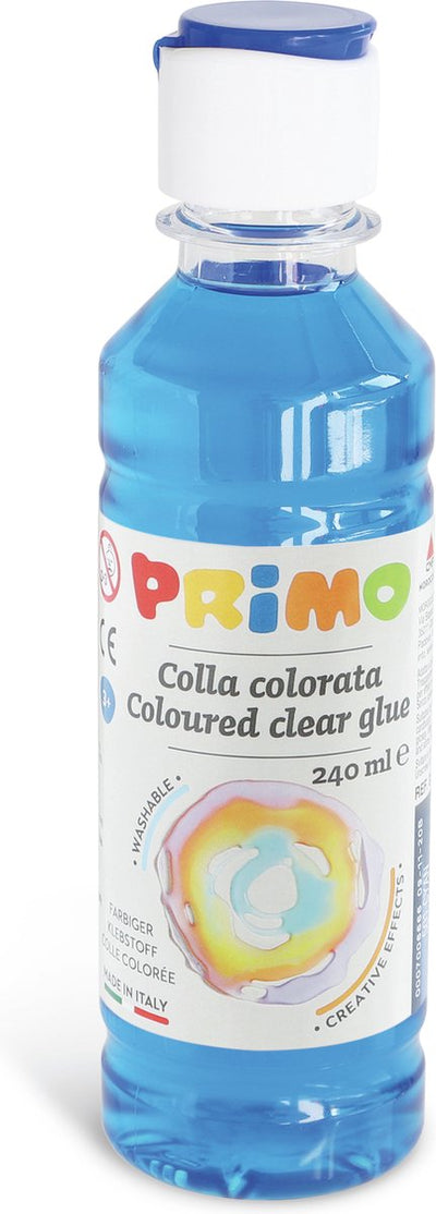 Colle à base d'eau Primo bleue 240 ml - Un bricolage amusant pour les enfants.
