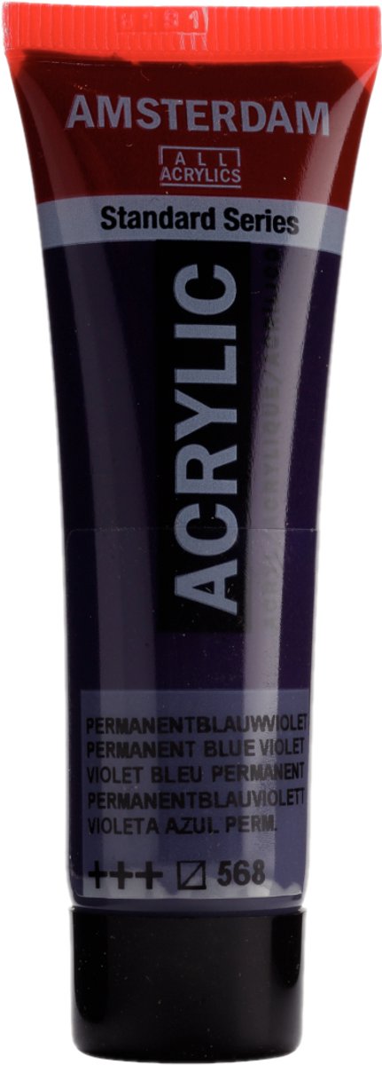 Peinture acrylique Royal Taals - 568 bleu violet permanent - amsterdam - 20 ml