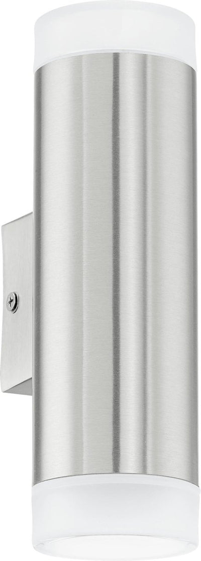 Eglo riga-led - éclairage extérieur - applique - 2 lumières - acier inoxydable - finition satinée
