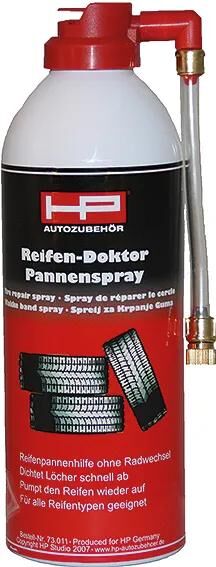 Scellant de pneus HP 400 ml avec soupape en laiton
