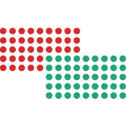 Points de marquage francs 19 mm rouge vert