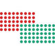 Points de marquage francs 19 mm rouge vert