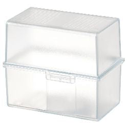 Boîte avec classeurs de cartes han a7 12,1 x 7,4 x 10,1 cm transparent pour 300 cartes