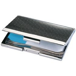 Porte-cartes de visite Sigel VZ130 91x56mm chromé 20 cartes