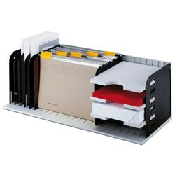 Station de tri styrorac 72,3x24,8x30,4cm gris noir 8 cloisons