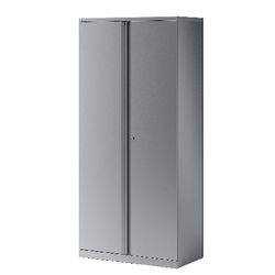 Armoire 2 portes bisley 4 étagères argent