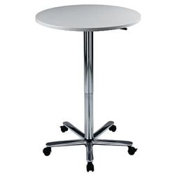 Bach table haute Hammerer 70 75 x 72 - 114 cm pied de table gris chromé