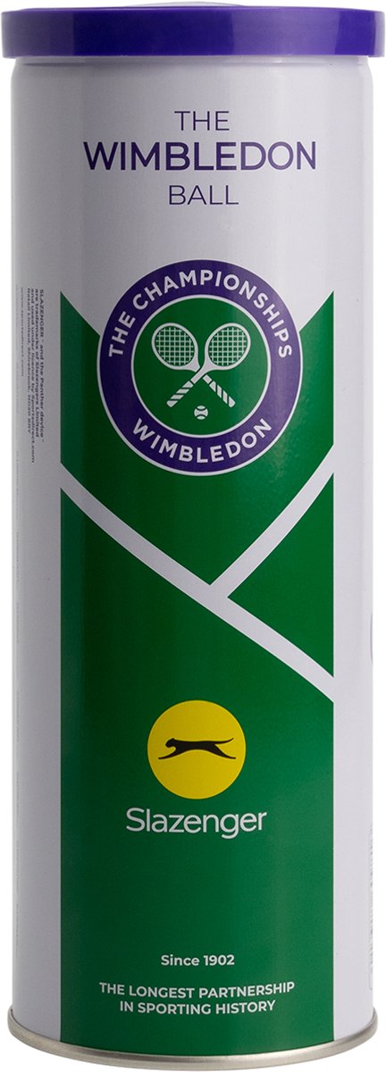 Balles de tennis unisexes Slazenger S TB Wimbledon 3 boîtes - Jaune