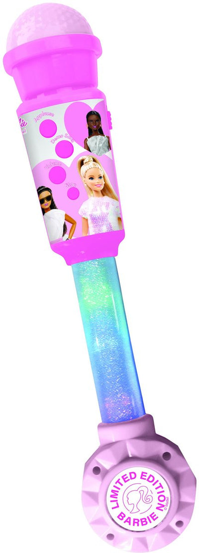 Lexibook barbie microphone lumineux tendance avec haut-parleur (aux-in), mélodies et effets sonores
