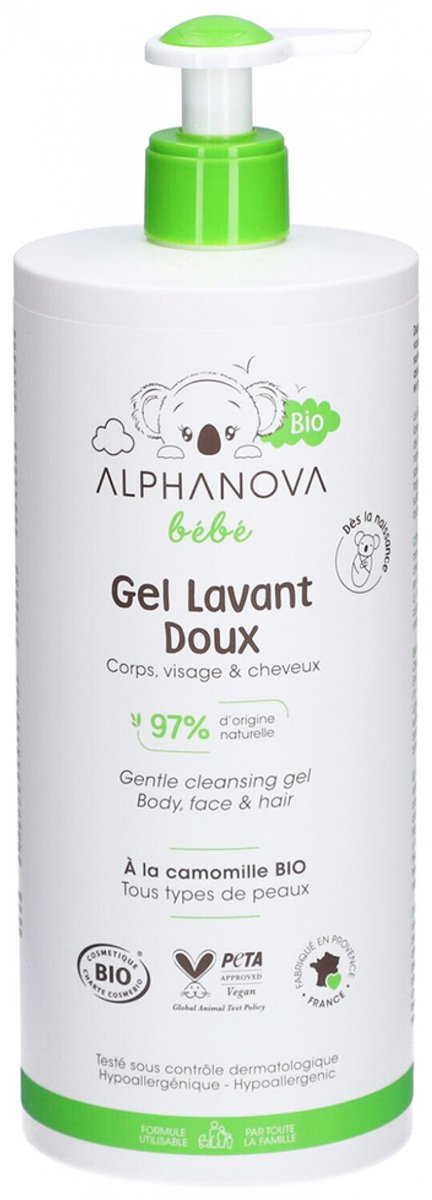Alphanova bébé gel lavant doux bio 1 l