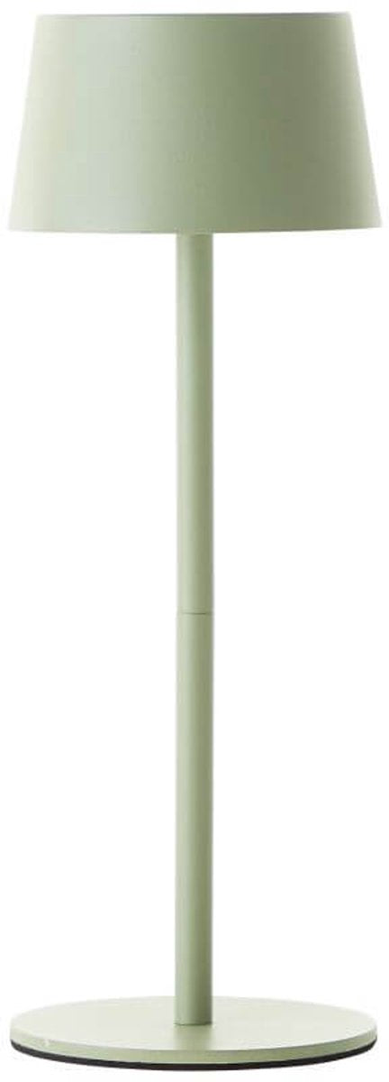 Brilliant jona - lampe de table d'extérieur - led 2w - ø 9 cm - 170 lm - 3000k - dimmable en 3 étapes - rechargeable USB - ip44 - vert