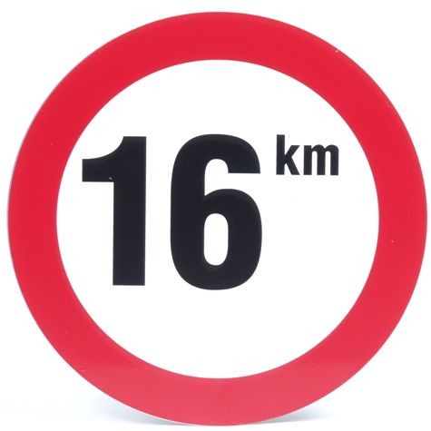 Panneau 16 km pu