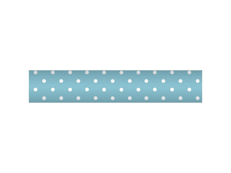 Papier damassé Wicotex 1,18x10m turquoise + pois
