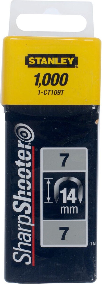 Agrafes pour outils à main Stanley 14 mm type 7 - 1000 pièces - 1-ct109t