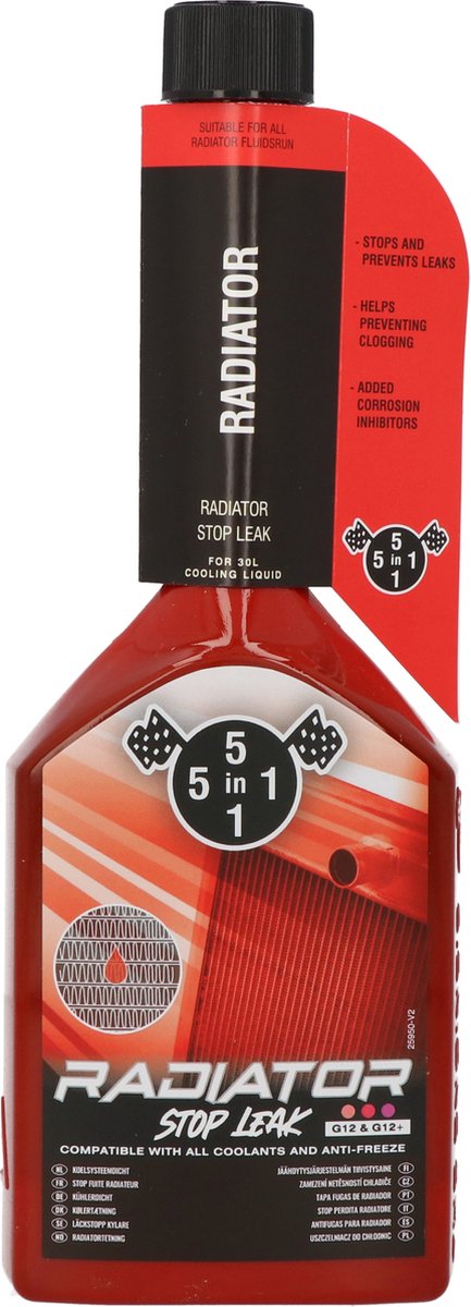 Stop fuite radiateur 5en1 rouge - 310ml