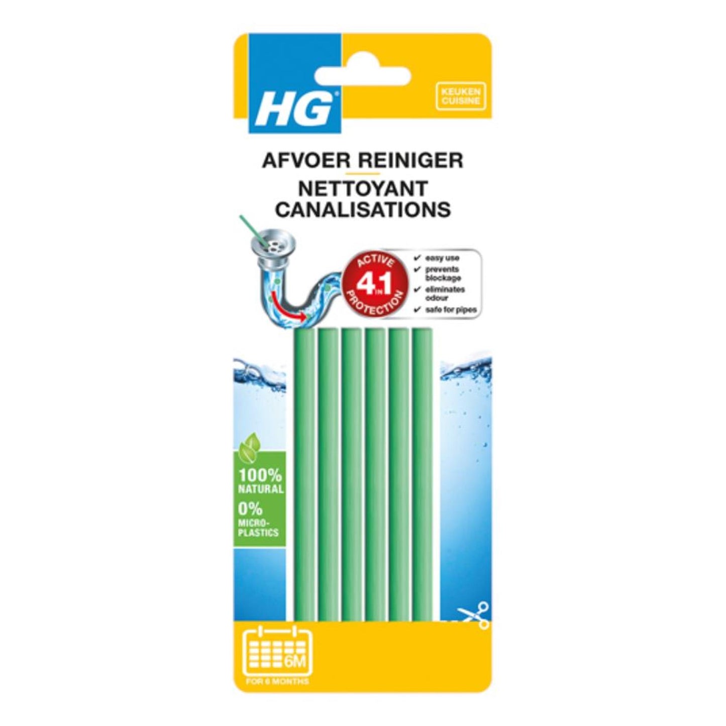 Hg Hg Drain Nettaiteur des bâtons 6 pièces