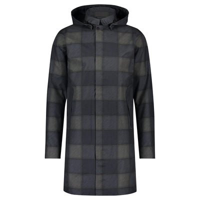 Pic mac imperméable urban outdoor homme carreaux vert marine